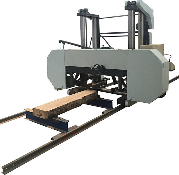 Big wood log bandsaw sawmill, Heavy duty bandwheel diesel sawing mill machine with rails