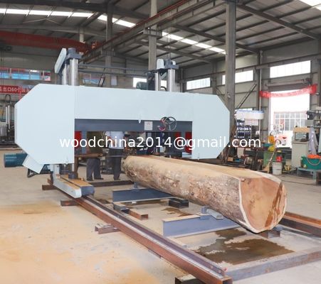 Heavy Duty 100 Inch Horizontal Bandsaw Machine Large Hard Wood Log Cutting Band Saw