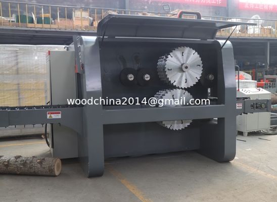 Round Log Timber Multiple Multi Blade Rip Saw wWood Cutting Saw Machine