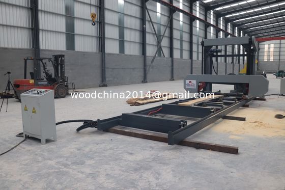 中国 工場 販売 水平 木材 携帯 帯 ソー  sawmill ログ ソー 機械