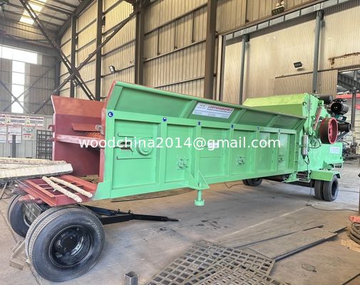 Large Wood Crusher Drum Wood Chipper, Mobile Diesel Wood Chipper Machine